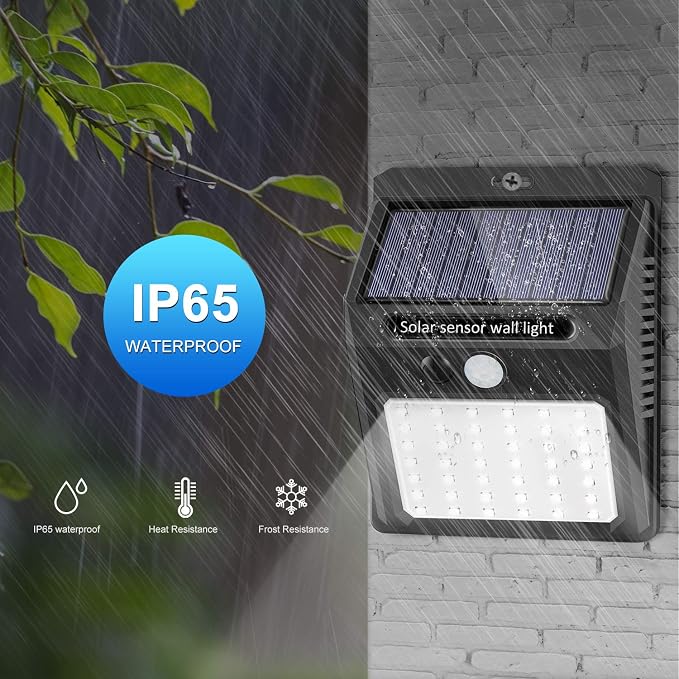 Solar Lights Outdoor,3 Modes Motion Sensor Security Light Wall Light | 3 Modes, Motion Sensor, Waterproof, For Garden Fence Patio Garage