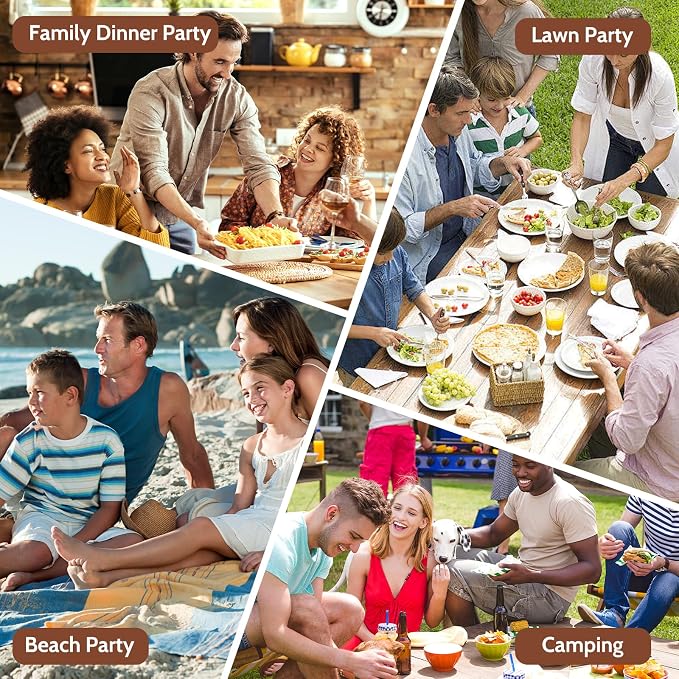 Folding Picnic Table with Table Runner, 60 * 30in Wooden Picnic Table for Outdoors, Boho Low Coffee Table for Sitting on The Floor, Suitable for Beach, Park, Garden, Camping, Travel(Brown)