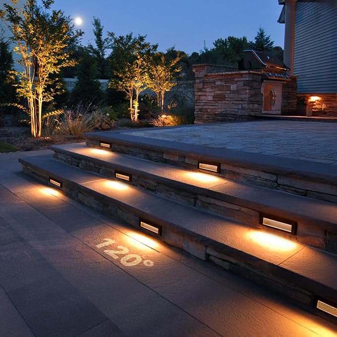 LEONLITE 6-Pack 5W/4W/3W Dimmable 9 Inch 5CCT Low Voltage LED Step Lights | 12-24V AC/DC, Exterior Step Lighting, Outdoor Landscape Stair Riser Light, IP65, UL Listed, Aluminum, Oil Rubbed Bronze