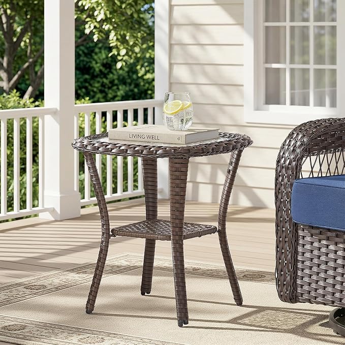 Belord 6 Piece Patio Set with Swivel Chairs,Patio Furniture for Deck Porch Garden,Outdoor Seating Conversation Furniture,Beige