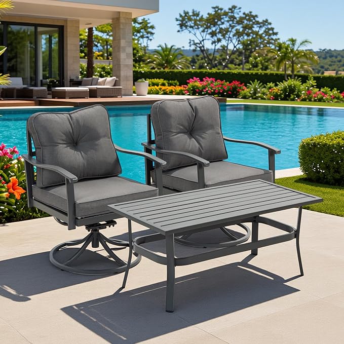Outdoor Patio Furniture Set, 1 PCS Outdoor Coffee Table, for Garden/Backyard/Porch, Grey