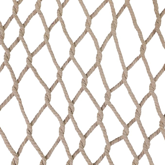 Northlight 74" White Lattice Macrame Rope Hammock with Wooden Bars