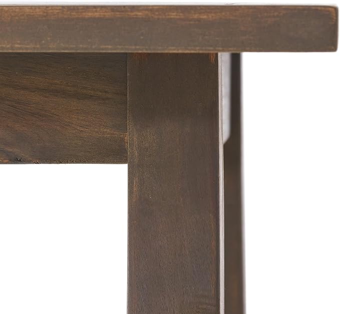 Merax Outdoor Acacia Wood Accent End Table Patio Coffeetable for Backyard,Garden,Poolside,Balcony