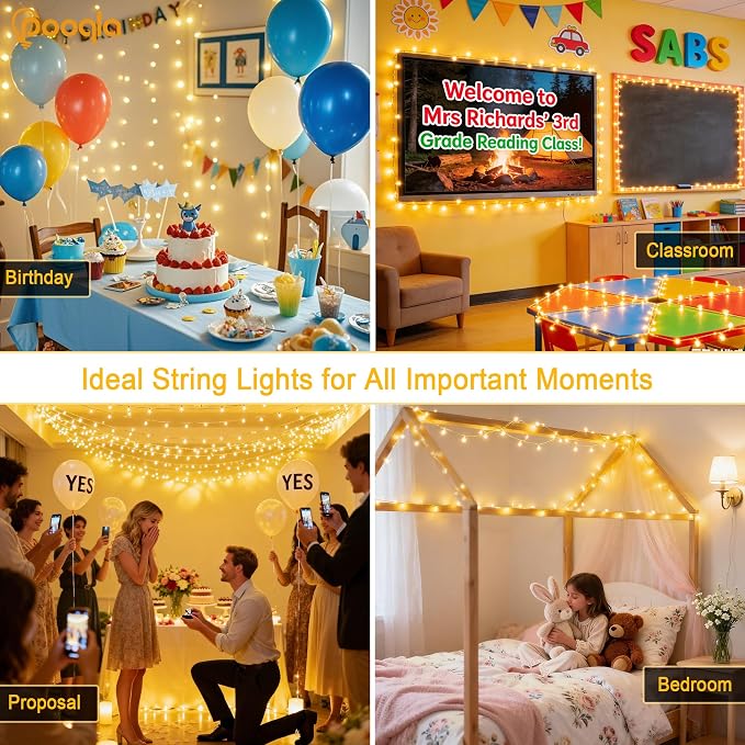 1000 LED Warm White Christmas Lights Outdoor String Lights, 328 ft | Green Wire Waterproof Twinkle Fairy Lights Plug in with Timer, 8 Modes String Lights Indoor Bedroom Xmas Tree Decorations