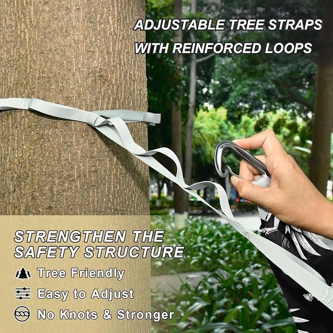 Camping Hammock Outdoor Hammocks for Outside Skeleton of Unicorn Beach Trees Portable Lightweight with Pockets Tree Straps Indoor