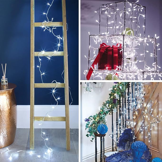 200 LED Connectable String Lights with Remote, Cool White to Multicolor | 11 Modes, Timer, 66FT Clear Wire Waterproof Color Changing Twinkle Fairy Lights Plug in for Bedroom Patio Xmas Tree Decor