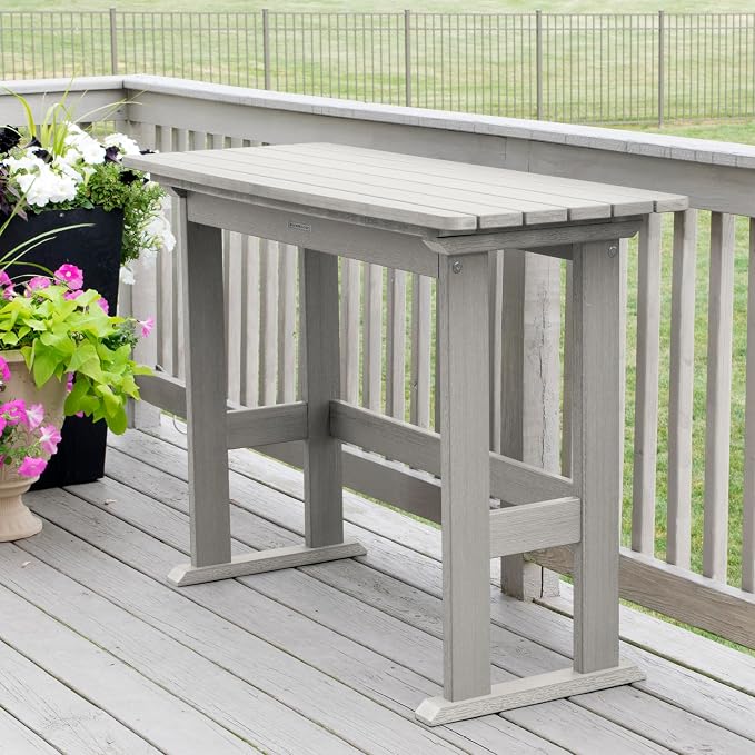 Highwood Lehigh Counter Height Balcony Table, Harbor Gray