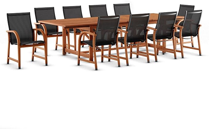 Amazonia 7-Piece Eucalyptus Rectangular Dining Set
