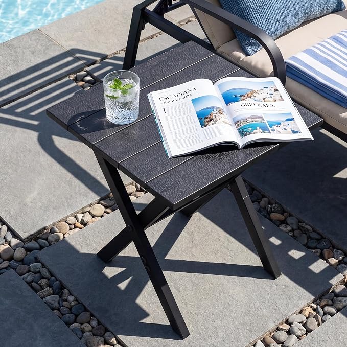 Outdoor Side Table,Portable Folding Adirondack Table,Small Patio Table Folding End Table for Garden,Camping,Pool,Porch