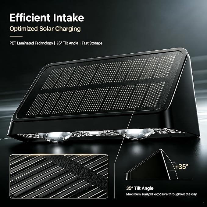 Solar Fence Lights IP64 Waterproof Warm White Outdoor Wall Decor 6 Pack | Auto On/Off LED Solar Deck Lights, Suitable for Railings, Steps, Pools, Backyards, Patios & Porches Outdoor Decoration
