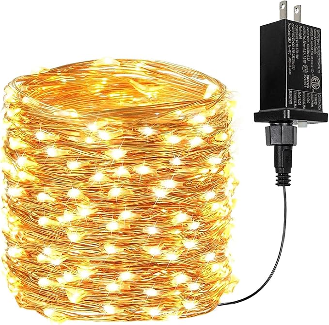 66FT 200 LED Fairy Lights Plug in, 8 Modes Twinkle Lights Warm White | Waterproof String Lights Outdoor Indoor, Memory, Timer, Copper Wire, Christmas Lights for Bedroom Garden Party Holiday Decor