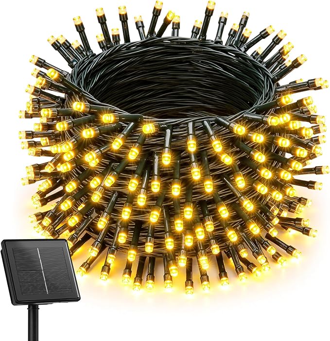 Brightown Solar String Light for Outside, 46Ft 120 LED Solar Lights Outdoor Waterproof, Solar String Lights Outdoor with 8 Modes, for Outside Garden Tree Party Decor(Warm White)