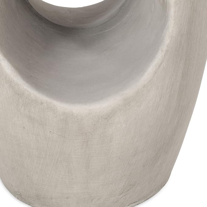 Samuel Indoor Contemporary Lightweight Concrete Accent Side Table