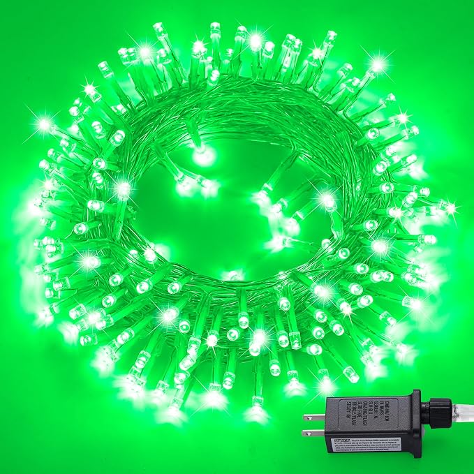JMEXSUSS 150 LED Green Christmas Lights Indoor, Green Lights for Halloween | Connectable String Lights Outdoor, 59ft 8 Modes Green Christmas String Light for Bedroom Room Home Party Christmas Tree Decor