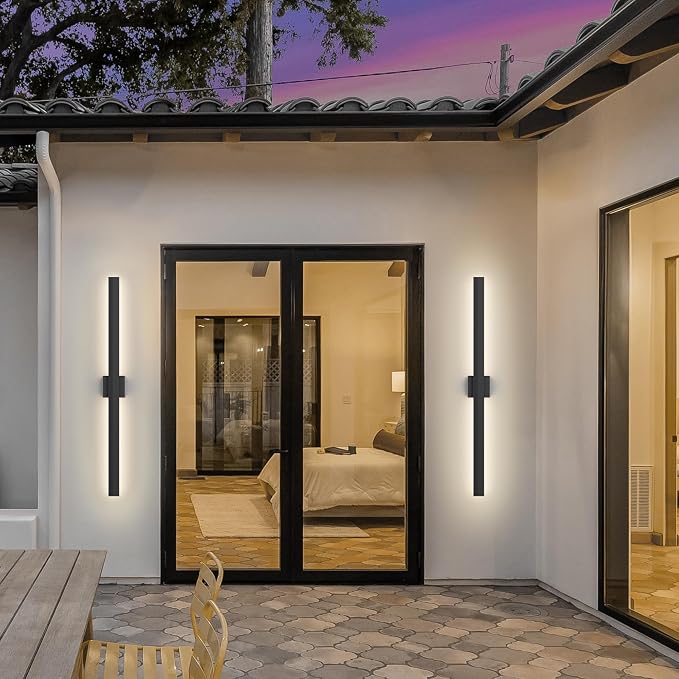 LamQee Aluminum 47 in Long Outdoor Wall Light Fixture, 3000K Integrated LED | Waterproof IP65, Modern Exterior Lights, Linear Outdoor Sconce, Wall Mount Outside Lighting, for House Porch Patio Garage