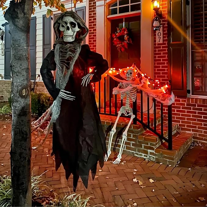 Orange Halloween String Lights Outdoor 100LED Battery Operated Fairy Lights with Waterproof Remote Timer for Garden Party Holiday Thanksgiving Day Halloween Décor