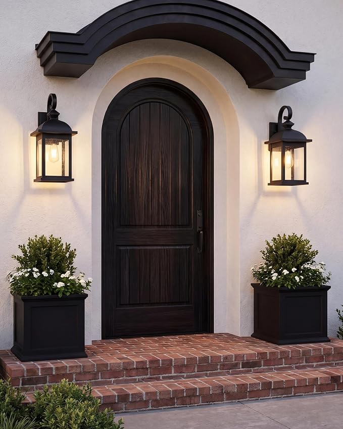 FEMILA Outdoor Wall Sconce, 21" Large Outdoor Wall Lantern Porch Lights for Entryway, Patio, Garage, Doorway, Anti-Rust Waterproof, UL Listed, 4FD54B2 BK