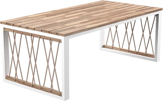 SEI Outdoor Patio Furniture - Wallmond Outdoor Cocktail Table - Transitional Design Natural Solid Wood - Ideal for Patio, Backyard (OD1140700)