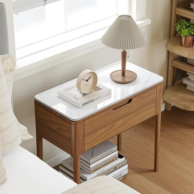 Rectangle Table Top,23.6 ” x 11.8 ” White Sintered Stone Tabletop, DIY Replacement & Cover Marble Desktop, Scratch & Wear Resistant, Easy to Clean, Suitable for Indoor & Outdoor