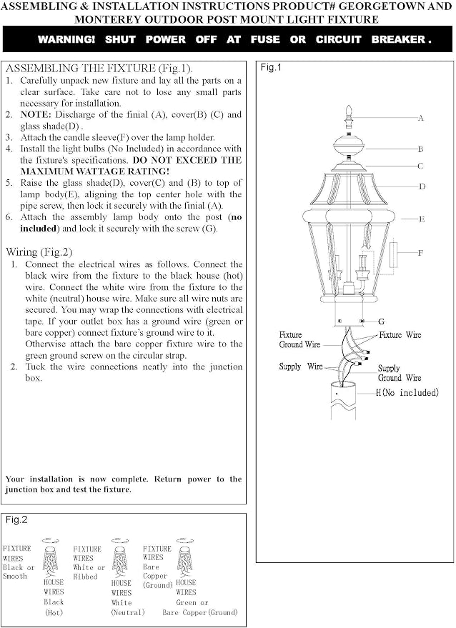Livex Lighting 2153-91 Post Light Fixture, Brushed Nickel