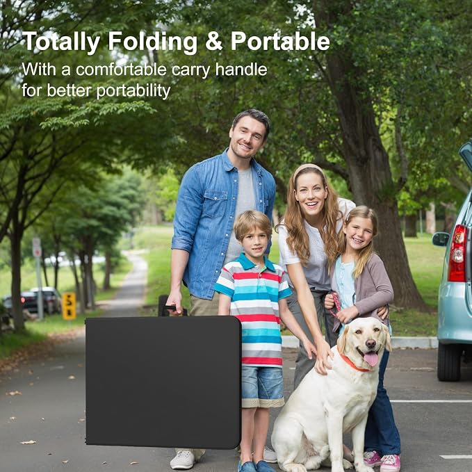 10PK Black Folding Table, 6FT Portable Plastic Folding Table, Foldable Dining Tables with Carrying Handle for Party, Picnic, Camping, Easy to Fold and Storage, for Indoor or Outdoor Use