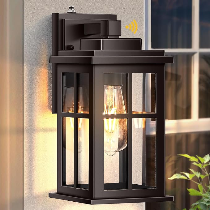 Bronze Outdoor Wall Light,1 Pack Dusk to Dawn Outdoor Light Fixture, Waterproof Outdoor Lights for House, Garden, Entryway, Doorway