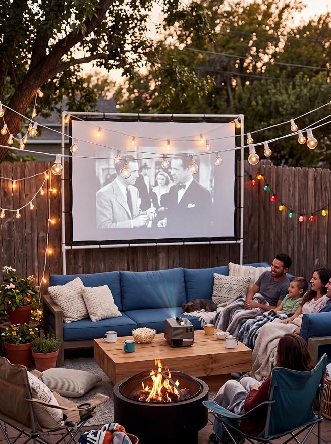 GOOTHY 50FT Globe Outdoor String Lights with G40 53 Incandescent Bulbs Backyard Patio Lights Garden Bistro Party Natural Warm Bulbs Cafe Hanging Umbrella Lights on Light String Indoor Outdoor-White