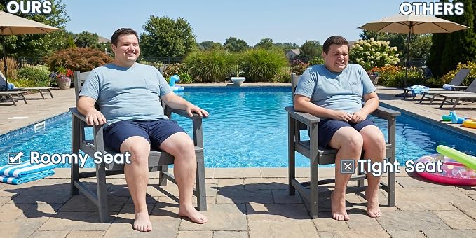 Ayge 9-Piece Outdoor Dining Set – HDPE Patio Furniture for 8 with 2" Hole Cut-Out Table & 8 Chairs, Perfect for Pool, Patio, Garden, Brown