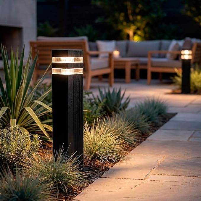 Wired Ground Lights Outdoor Waterproof IP65 Super Bright Starburst Shadow Pattern E27 Socket Light, 1 Unit Professional Heavy-Duty Ground Standing Lighting for Pathway, Driveway, Yard, Deck