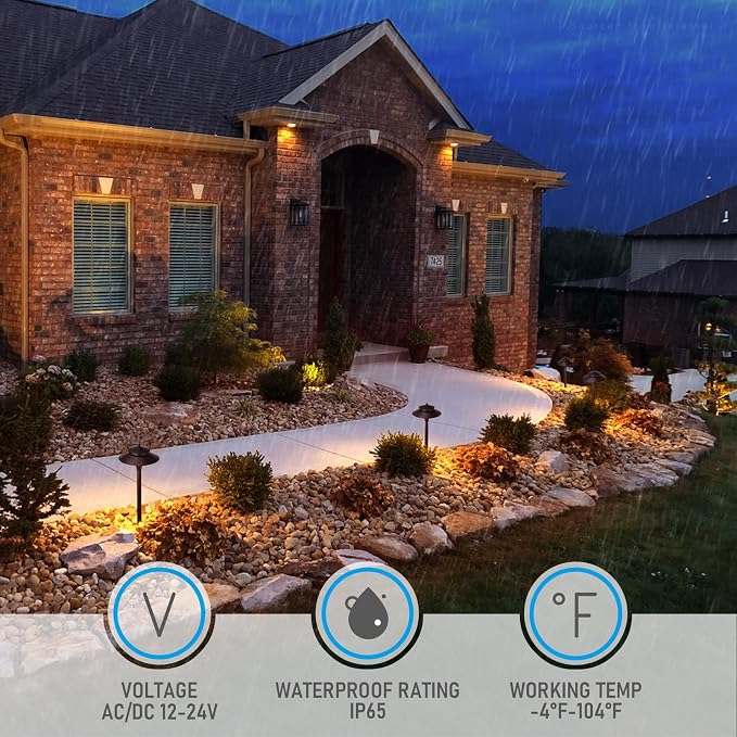 LEONLITE 6-Pack 5CCT Low Voltage LED Pathway Lights, Double Layer Head | 12-24V AC/DC, IP65, Landscape Path Lights, for Walkway Yard Garden, 1800/2700/3000/4000/5000K, Oil Rubbed Bronze, Aluminum