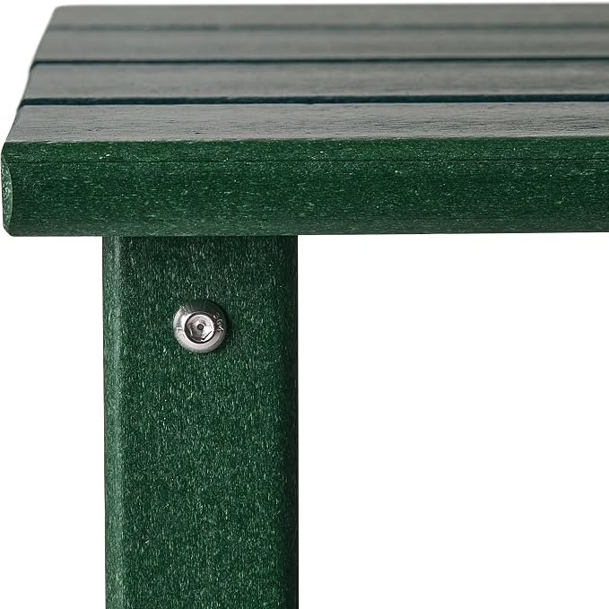 WestinTrends Malibu Square Outdoor Side Table for Adirondack Chair, Dark Green