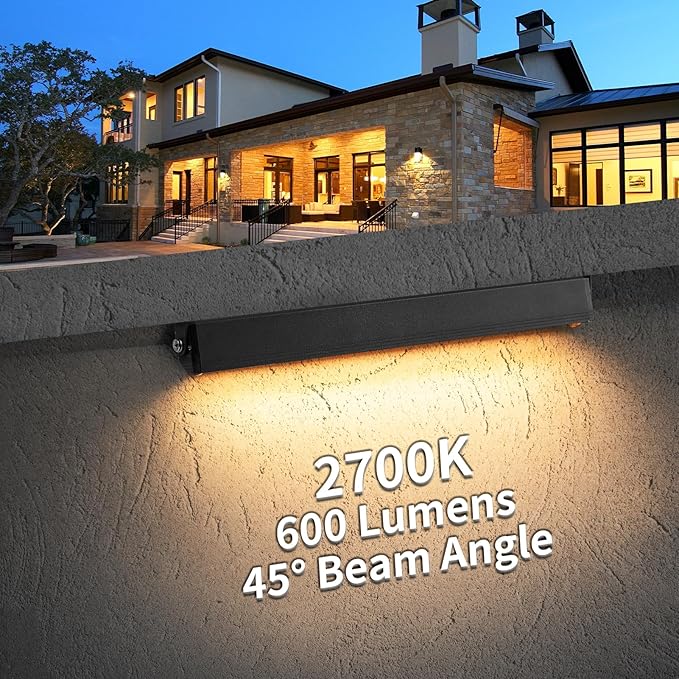 Black 8-Pack 12inch 5W 2700K Soft White Hardscpe Lighting | 12V AC/DC Retaining Wall Lights,Low Voltage Landscape Lighting,Hardscape Paver Light,Outdoor Step Lights