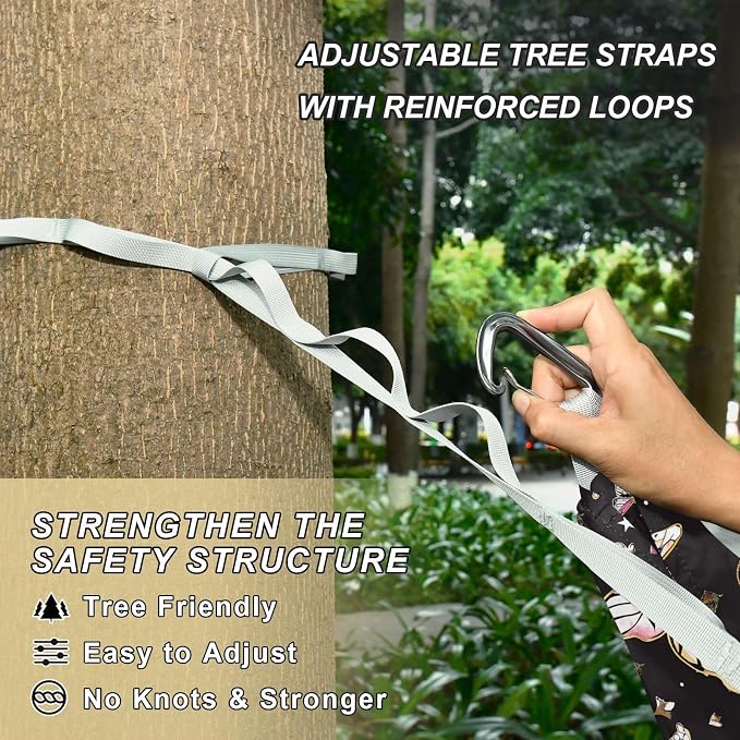 Camping Hammock Outdoor Hammocks for Outside Butterfly Dreamy Beach Trees Portable Lightweight with Pockets Tree Straps Indoor