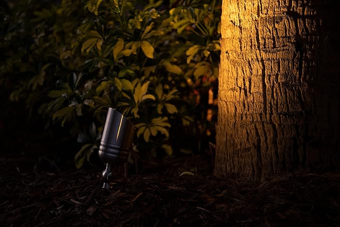 VOLT Fat Boy 12V Stainless Steel Outdoor Spotlight | Lamp Ready, Low Voltage, Ideal for Landscape Lighting of Yard Lawn Garden Patio Trees & House