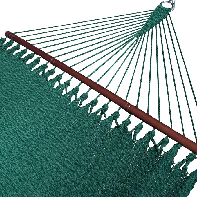 Double Caribbean Hammock - Soft-Spun Polyester - 48 inch (Green)