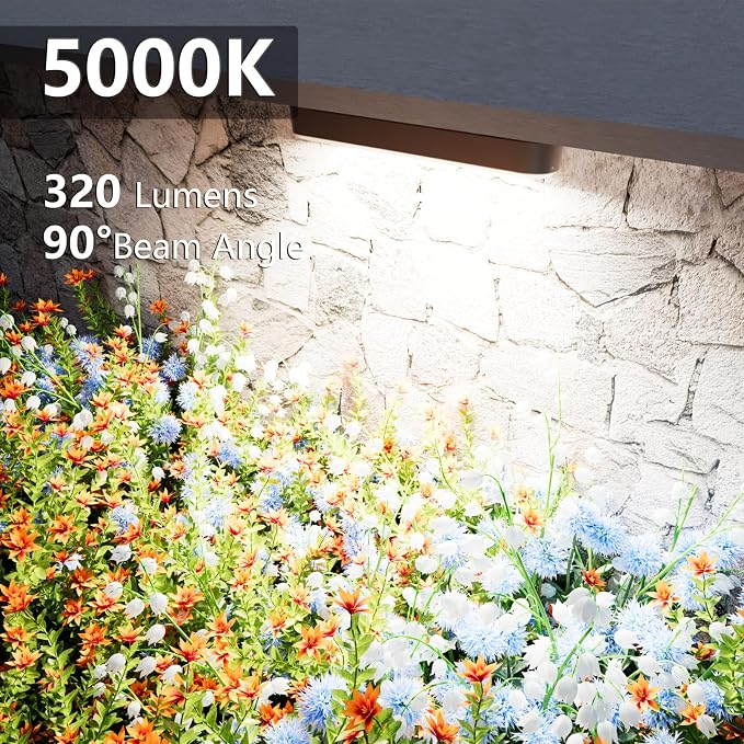 VOLISUN 7 Inch Retaining Wall Lights, 5000K Hardscape Lighting, 8 Pack | IP67 Waterproof, Cuttable Low Voltage Landscape Lighting, 12V Paver Lights, 2.8W Outdoor Step Lights