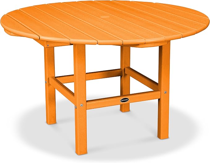 POLYWOOD RKT38TA 38" Kids Dining Table, Tangerine