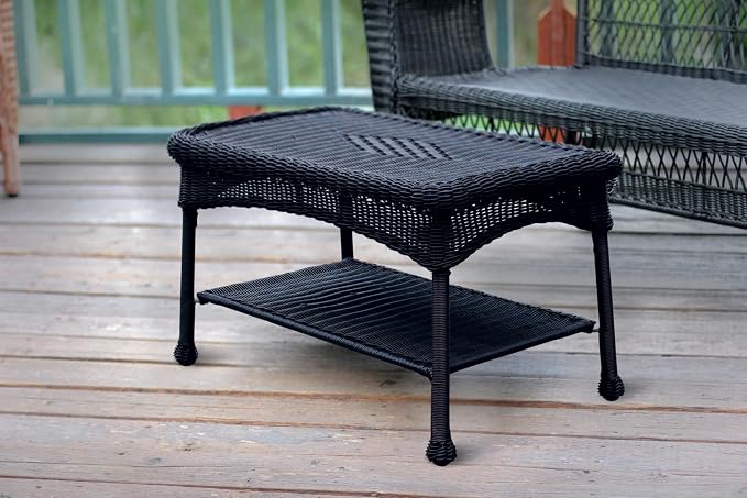 Black Wicker Patio Furniture Coffee Table