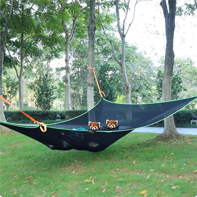 9.8Ft Outdoor Square Hammock, Up to 2-3 Adults/Kids with Storage Bags
