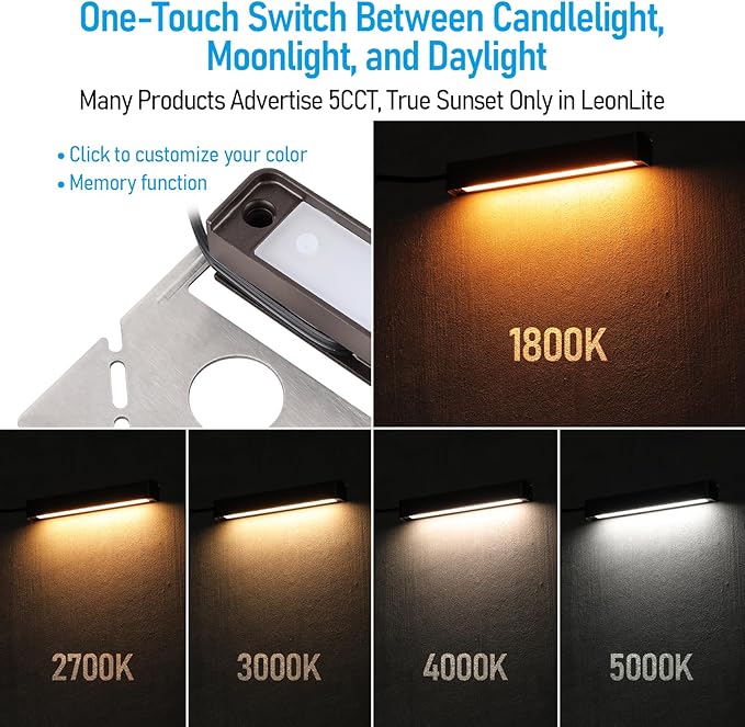 LEONLITE 8-Pack 5CCT 7 Inch LED Hardscape Lighting, 1800K-5000K | LED Landscape Lighting, 12-24V AC/DC Paver Light Low Voltage Retaining Wall Lights, 5W Outdoor Step Lights, ETL