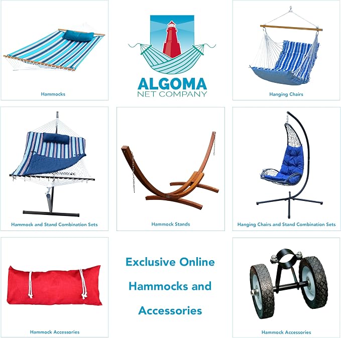 12 Foot Steel Hammock Frame with Cotton Rope Hammock, Quilted Hammock Pad, and Pillow