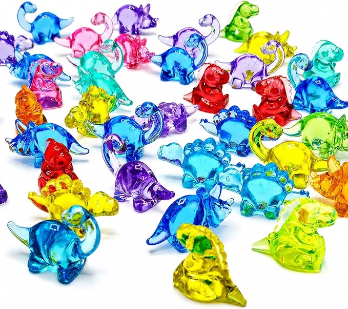 340 Pcs Mini Dinosaur Figures, Mini Resin Animals to Hide, Bulk Plastic Dinosaur Party Favors, Miniature Figurines,Small Classroom Prizes