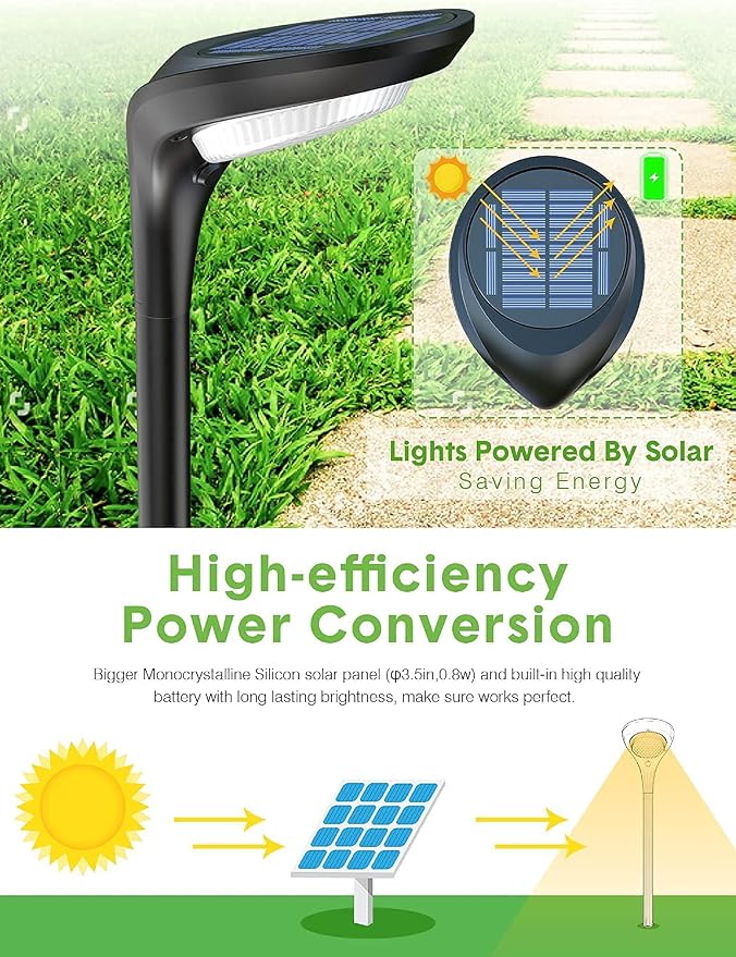 Color Solar Pathway Lights, 4-Pack Color Changing Solar Lights Outdoor Waterproof for Christmas Easter Halloween LED Garden Landscape Light Solar Powered for Yard Path Patio Driveway Lawn