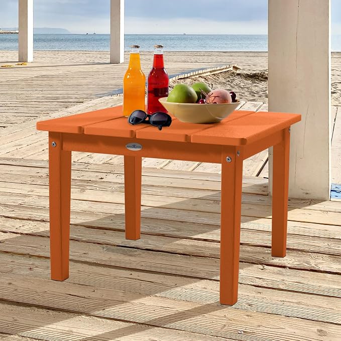 Adirondack Large Side Table, Citrus Orange