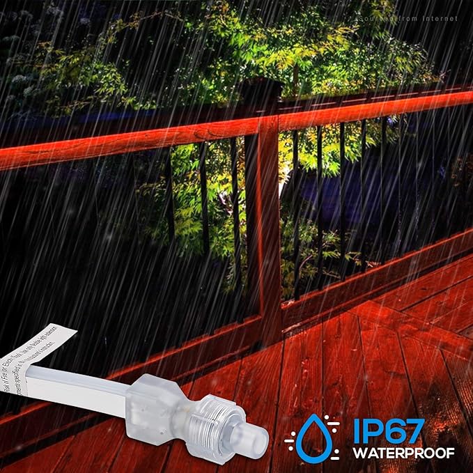 TORCHSTAR 50ft LED Neon Rope Light, Red LED Strip Lights | Outdoor IP67 Waterproof, 120V UL Plug, ETL Connectable, Neon Light Strip for Shop Sign, Patio Decor, Max 2 Sets (100FT)