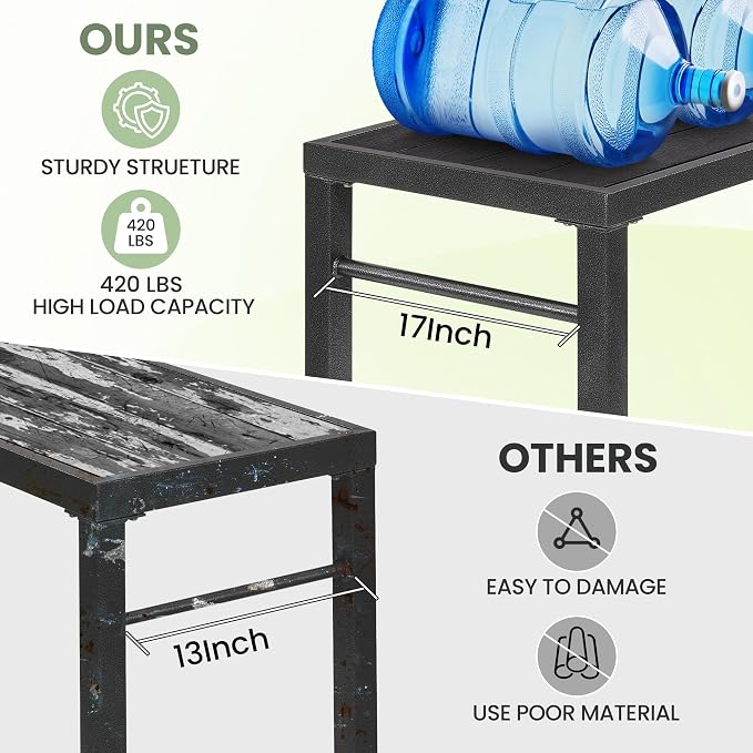 MURAGO 46*39*17 Outdoor Bar Table Extra Wide,Tall Bar Height Outdoor Pub Table, Ideal for Patio, Hot Tub, Dining, Balcony, Poolside, Weatherproof Composite Top, Rustproof, Built In Bottle Opener,Black
