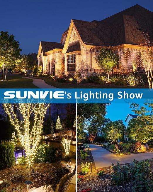 SUNVIE 60W Low Voltage Landscape Transformer with Timer and Photocell Sensor, 120V AC to 12V DC Landscape Lighting Transformer Weatherproof Low Voltage Transformer for Landscape Lights Pathway Lights | 120V AC to 12V DC Landscape Lighting Transformer W...