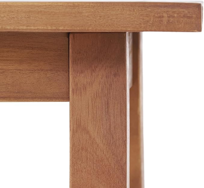 Merax Outdoor Acacia Wood Accent End Table Patio Coffeetable for Backyard,Garden,Poolside