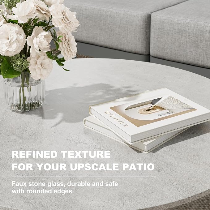 Patio Furniture Set for 6 seat, Aluminum Outdoor Sectional Sofas with 7 Inch Olefin Cushion and Glass Coffee Table, Modern Outdoor Conversation Sets for Porch, Backyard, Sunroom, L-Shaped, Gray