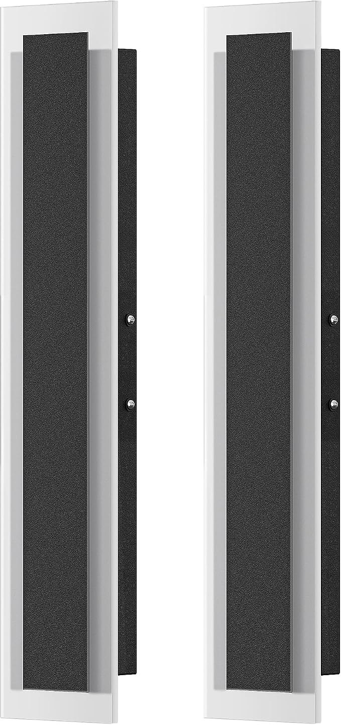 EDISHINE Upgraded 23.6" LED Modern Dimmable Linear Outdoor Wall Light 2pcs | Adjustable Brightness & Color Temperature, IP65 Waterproof, Memory Function, Long Exterior Lighting Fixtures for Garage